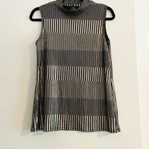 Espresso gold and black woman blouse